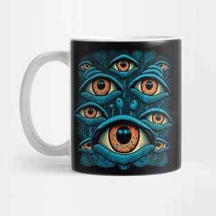 Psychedelic Mushrooms and With Eyes Surreal Trippy Nature Mug